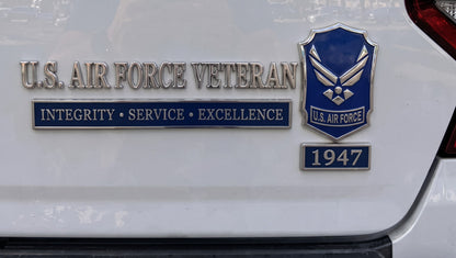 Air Force veteran tailgate emblem set